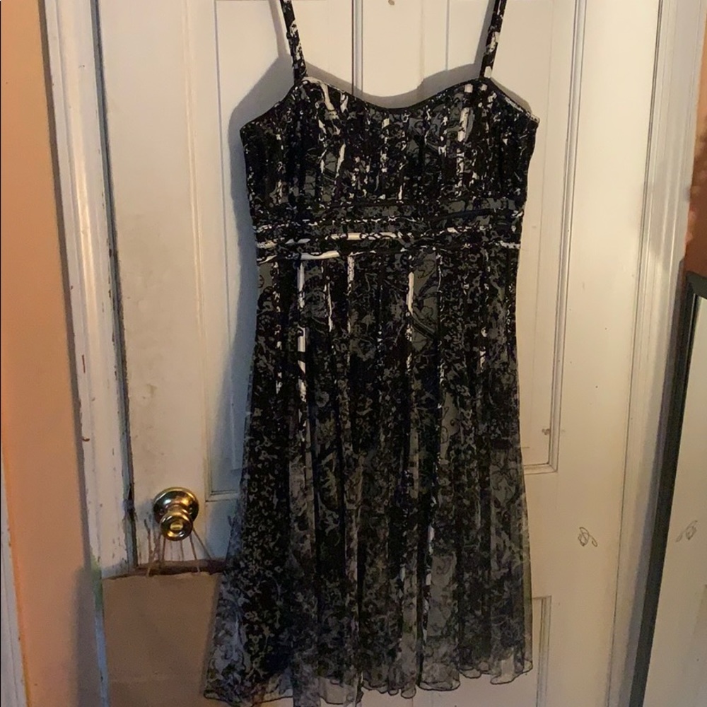 Black and White Corset Style Dress